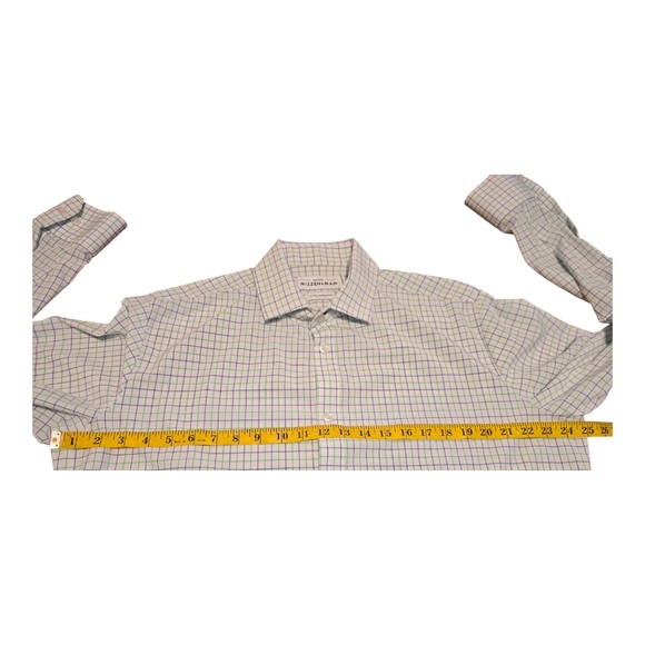 Mizzen + Main Leeward Hopkins Check Standard Fit Dress Shirt Size Large L-9022 - Picture 10 of 14